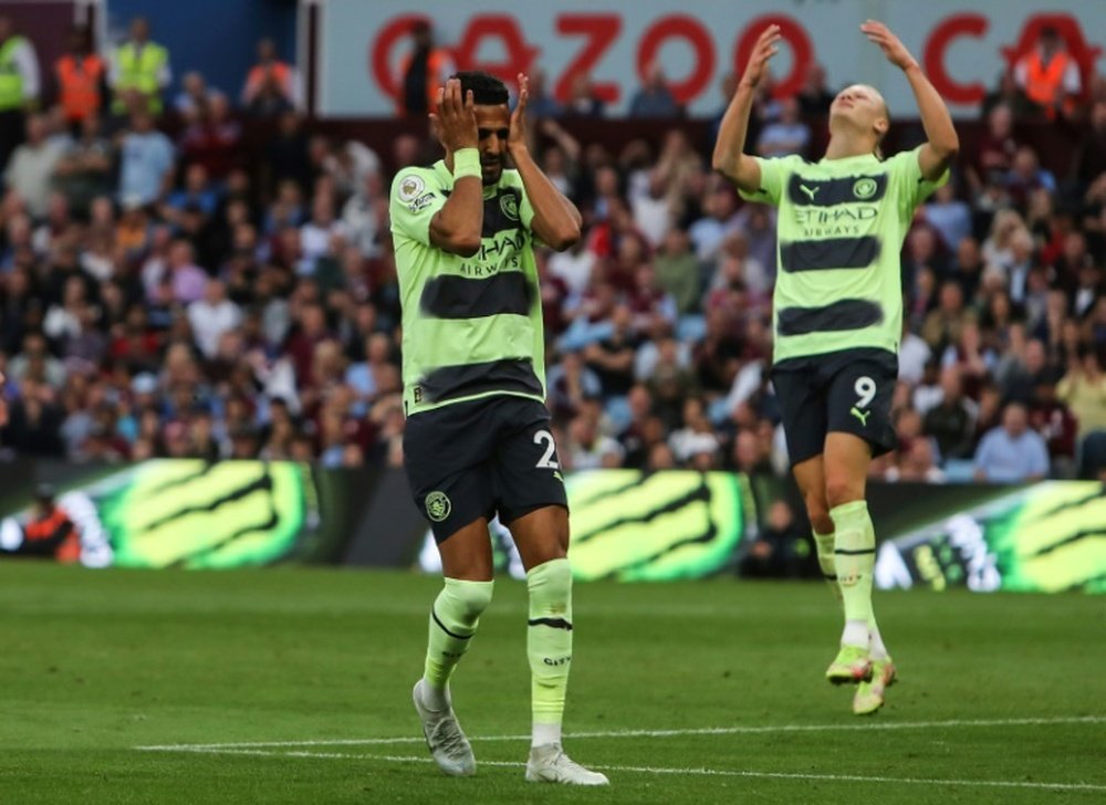 Man City were held to a draw at Villa Park. AFP
