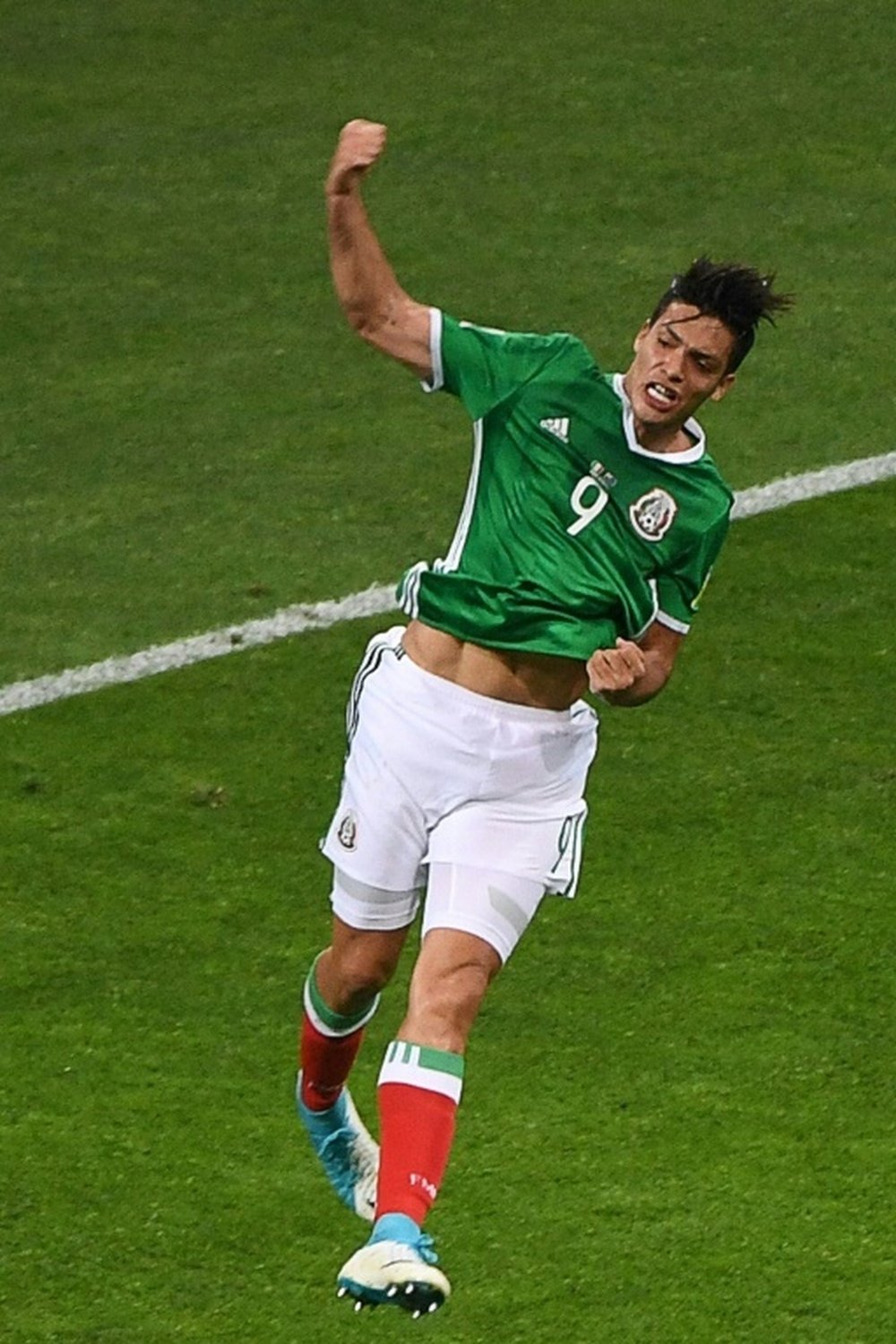 Raul Jimenez: one of the goalscorers against New Zealand. AFP