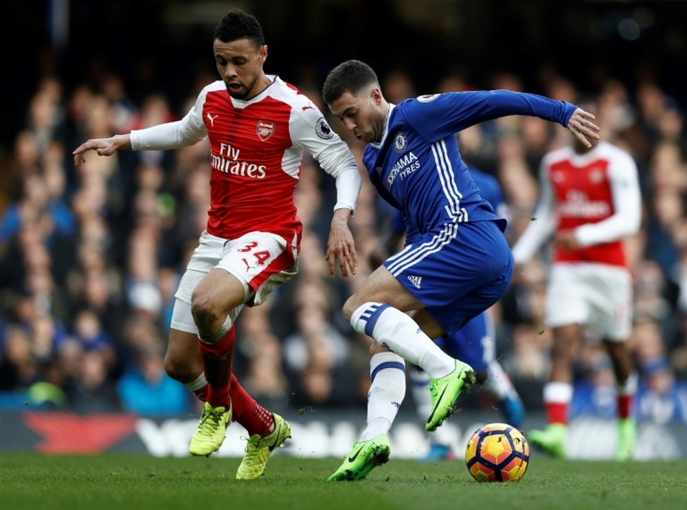 Arsenal must get in Hazard's face, says Ramsey. AFP