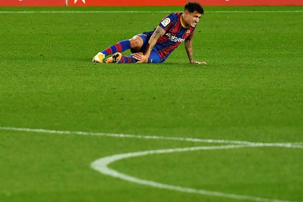 Coutinho, gafado desde su llegada al Barça. AFP