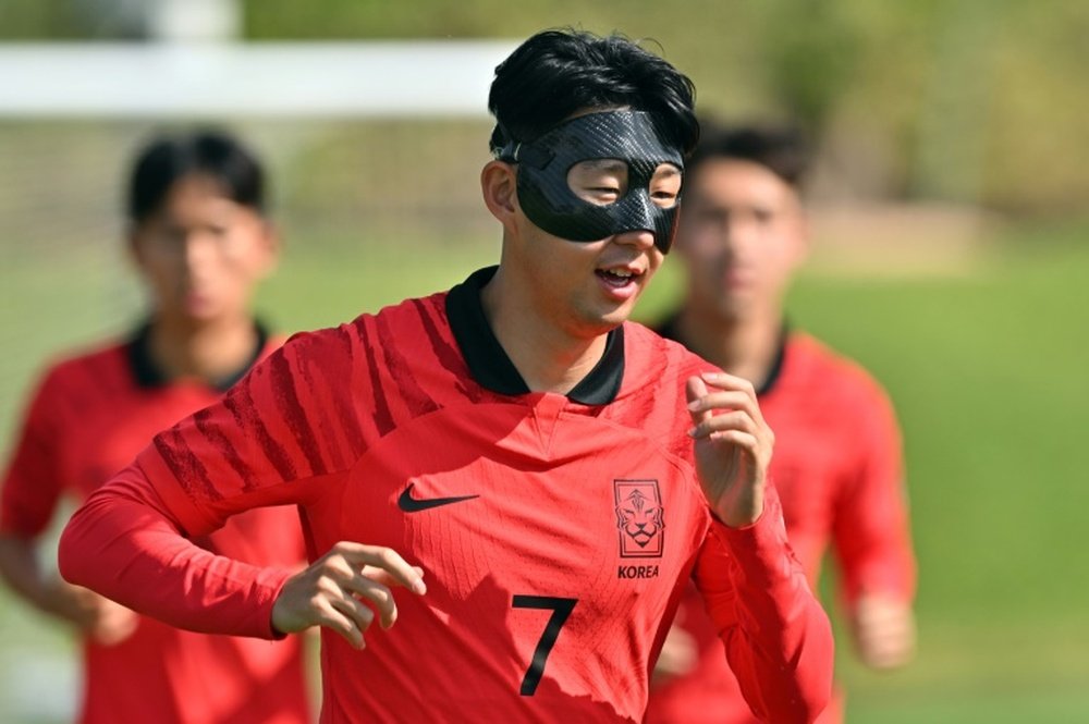 Son Heung-min had a quiet game against Uruguay in their WC opener. AFP