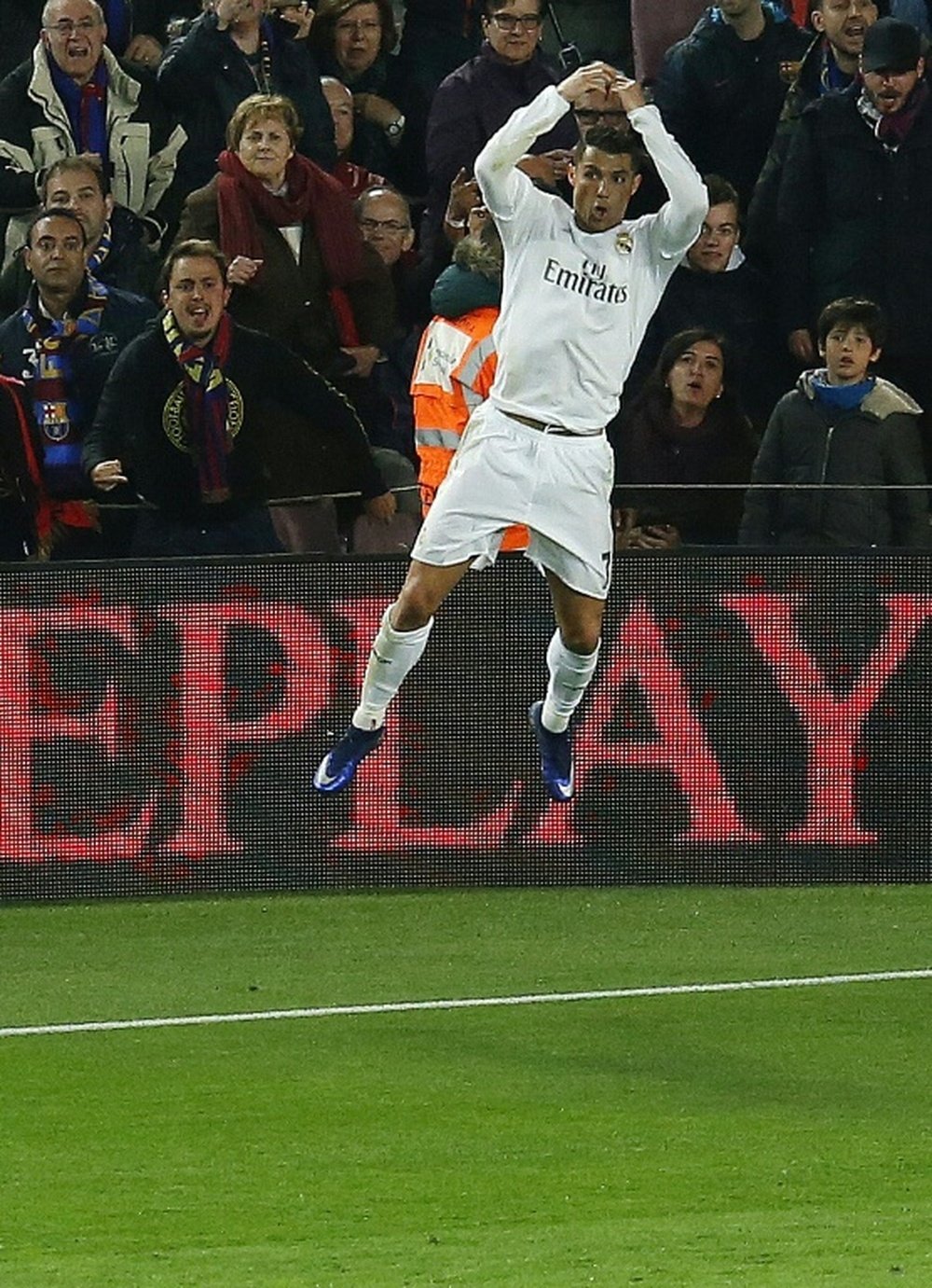 Real Madrid's Cristiano Ronaldo celebrates scoring. BeSoccer