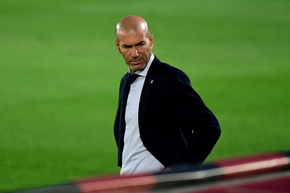 Zidedine Zidane believes that LaLiga title is not won yet. AFP