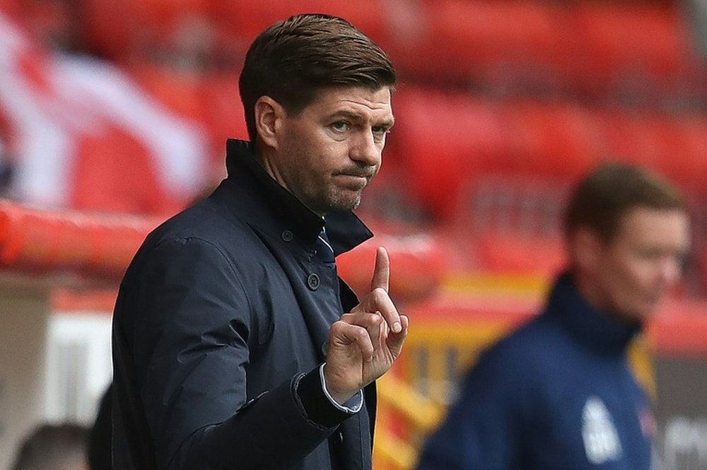 La gran obra de Gerrard: el Rangers ha resurgido. AFP