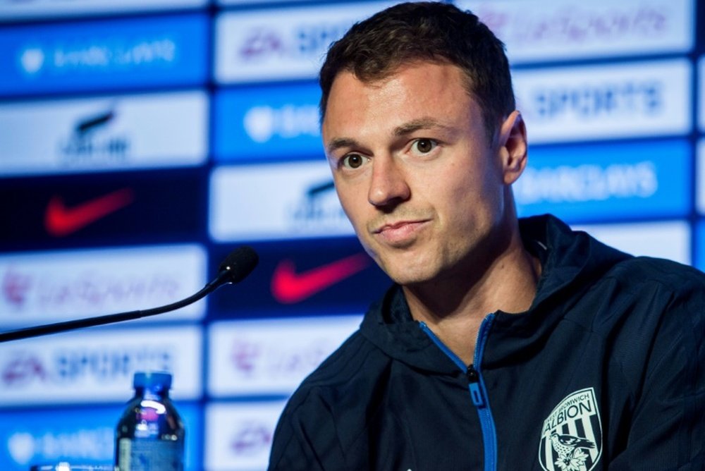 West Brom's Pulis hopes that Jonny Evans stayes with his side. AFP
