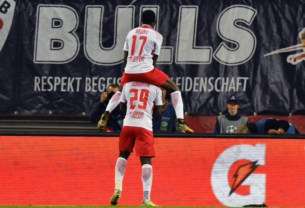The win was Leipzig's first ever in the Champions League. AFP