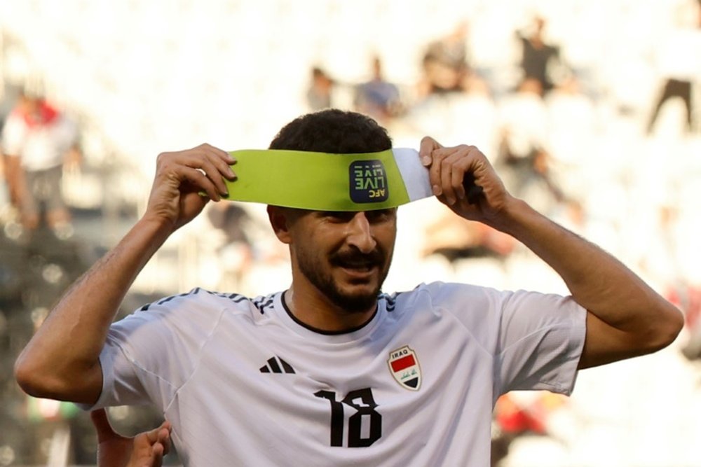 Iraq's forward Aymen Hussein scored his team's second on Wednesday. AFP