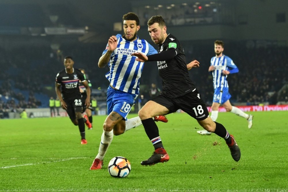 El Brighton remontó y se clasificó ante el Crystal Palace. AFP