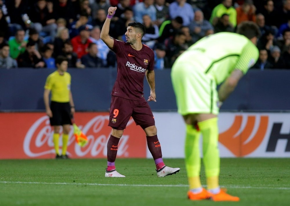 Suárez se convirtió en Messi. AFP