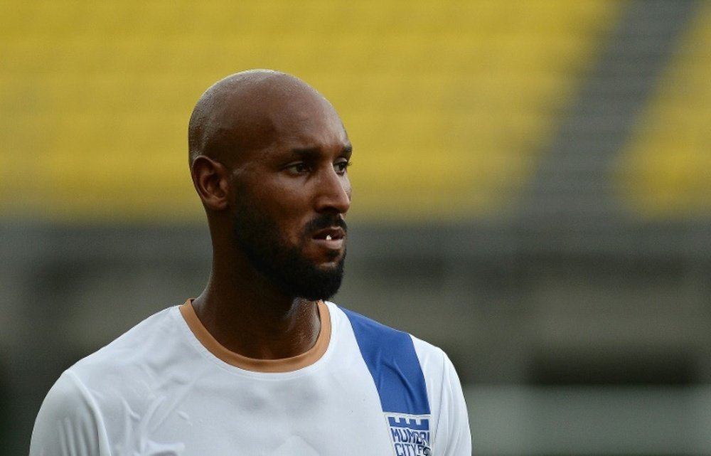 Former France international Nicolas Anelka, pictured on October 1, 2014, has launched a scathing attack on his fellow former France international Lilian Thuram by comparing him to Samuel L Jacksons character in Tarantino film Django Unchained