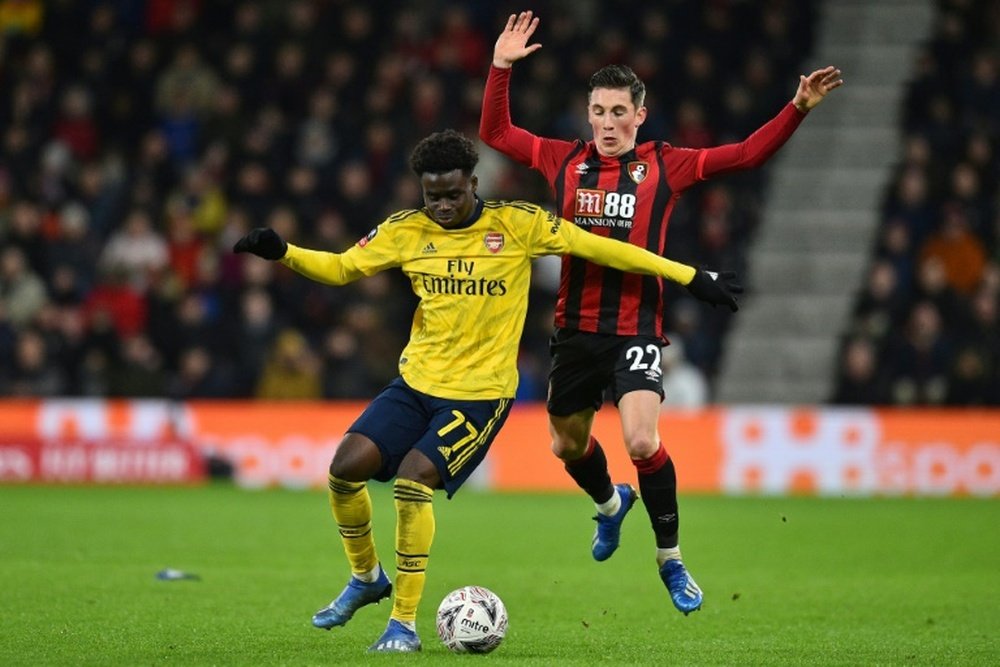 Bukayo Saka could play for Nigeria at senior level. AFP