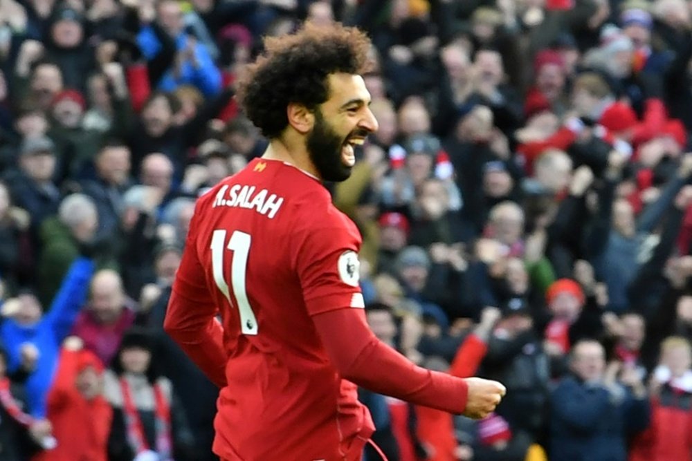 Salah já é o nono maior goleador do Liverpool. AFP