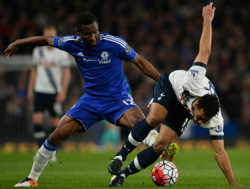 Obi Mikel trying to get the ball. AFP