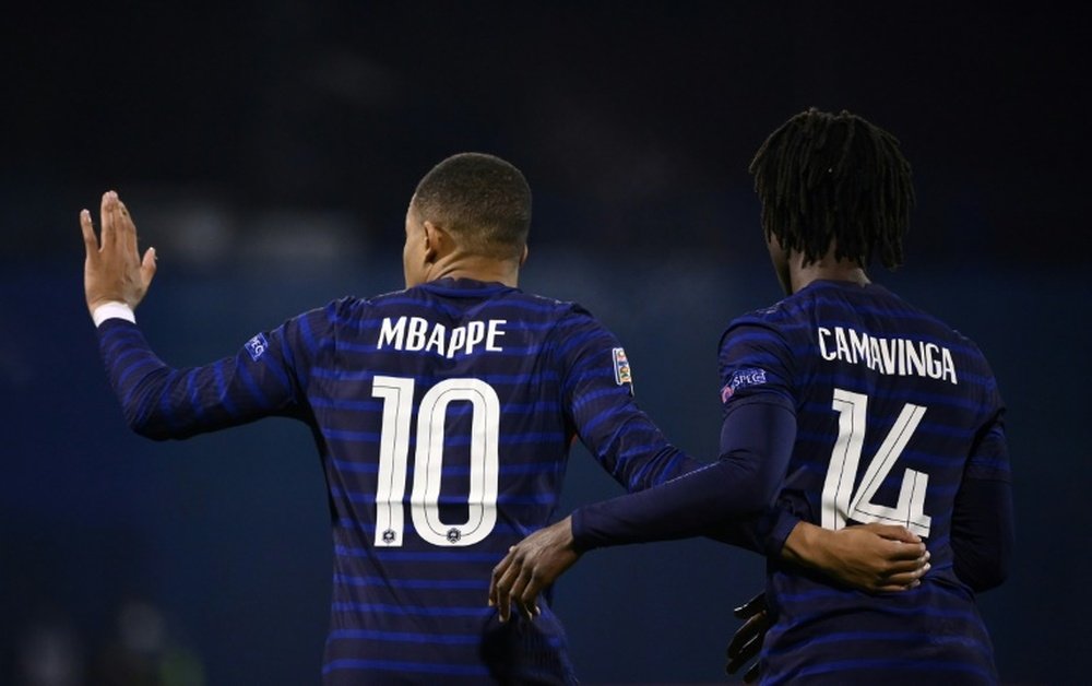 Camavinga spoke about Mbappe's future. AFP