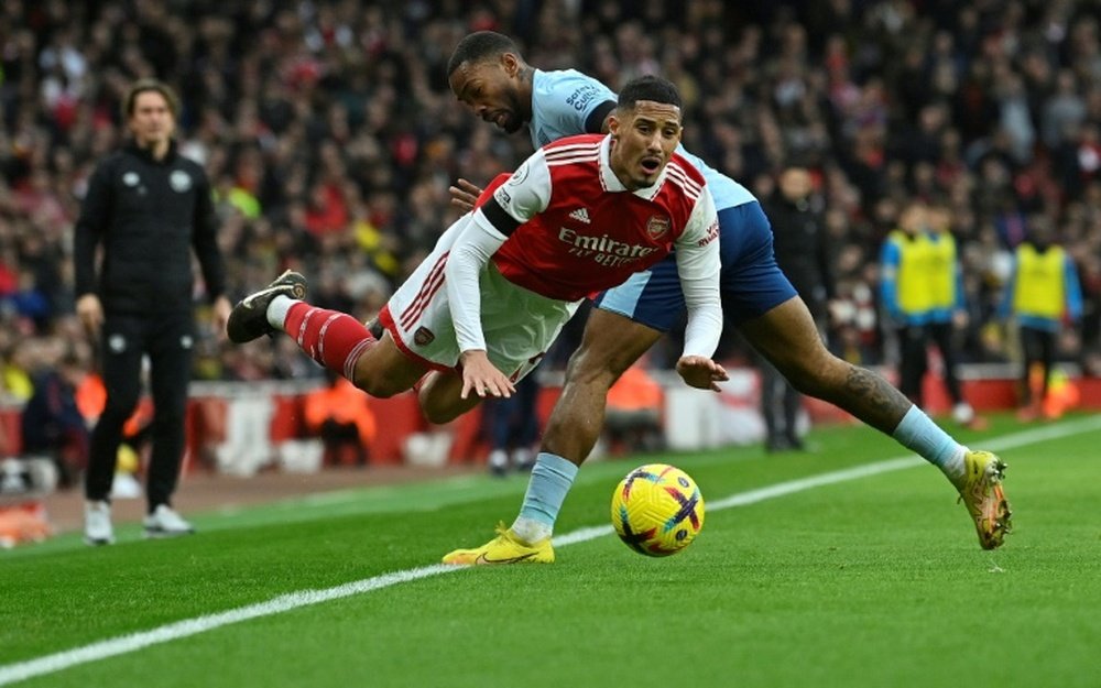 Arsenal boss Mikel Arteta spoke about Saliba's condition. AFP