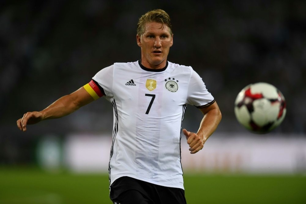 Bastian Schweinsteiger Durant un match amical avec l'équipe d'Allemagne. AFP