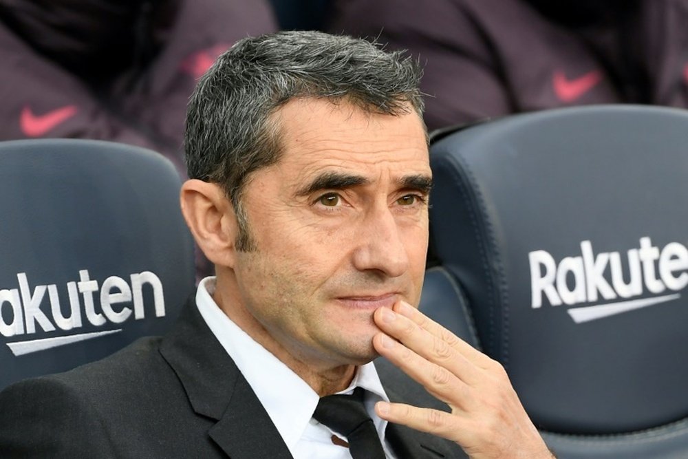 O Barça cutuca Valverde no comunicado de demissão. AFP