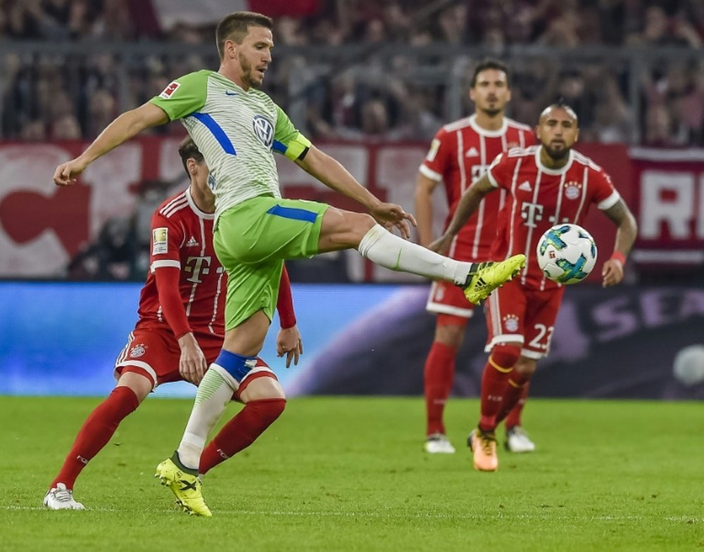 Camacho fue el capitán del Wolfsburgo ante el Hoffenheim. AFP/Archivo