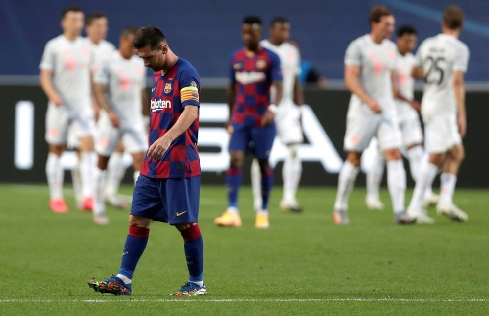 El Barcelona cayó por 2-8 ante el Bayern en 2020. AFP