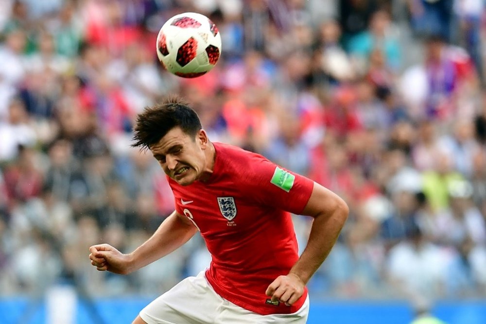 Harry Maguire could be on his way to Manchester City in the summer. AFP