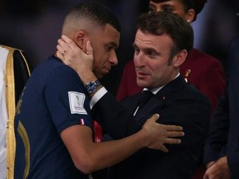 Macron revealed that Mbappe wants to play in this year's Olympic Games. AFP