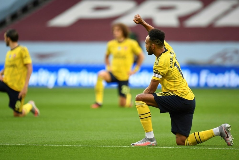Aubameyang lleva desde 2018 en el Arsenal. AFP