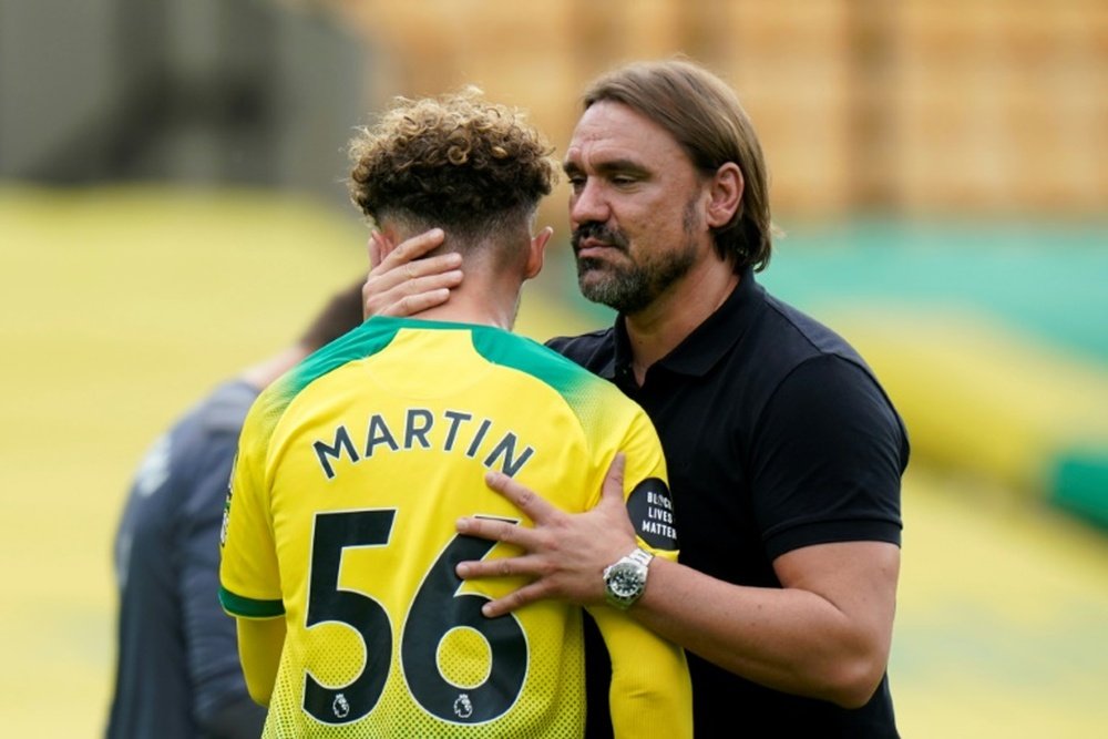 Com quatro gols de Michail Antonio, o Norwich é rebaixado. AFP