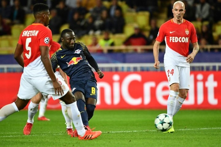RB Leipzig thrash Monaco to keep hopes of progressing alive