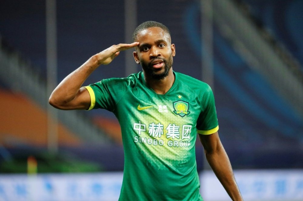 Beijing Guoan's Cedric Bakambu was the Chinese Super League's top scorer last season. AFP