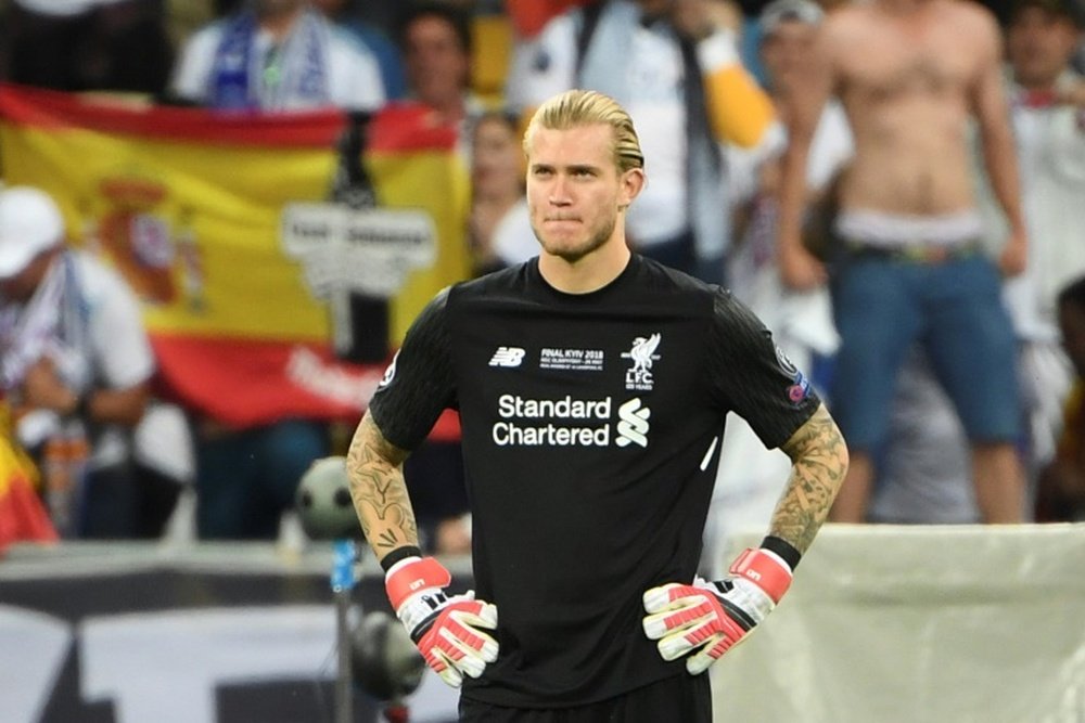 Karius voltou a ser titular com o Liverpool. AFP