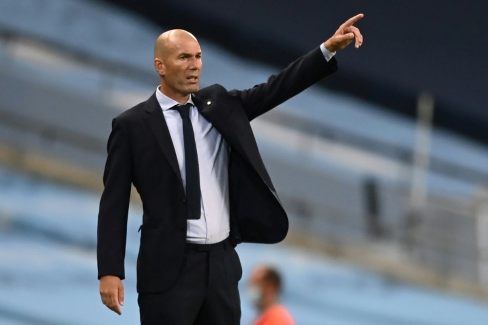 Zidane has played down Benzema's comments to Mendy about Vinicius. AFP