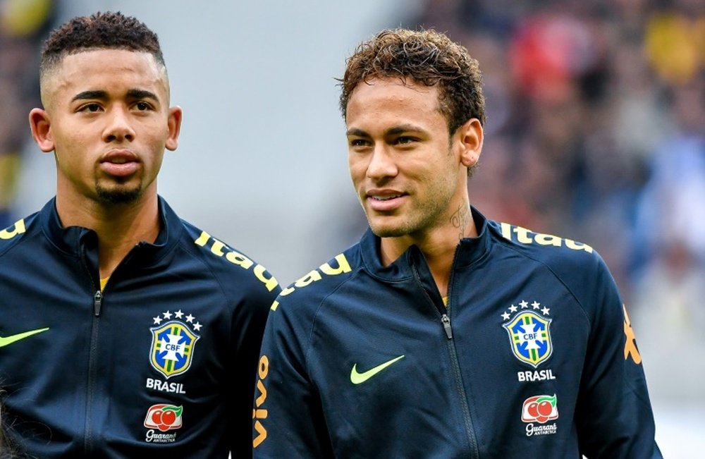 Neymar is apparently weighing up joining compatriot Gabriel Jesus at City. AFP