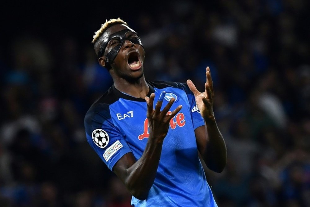 Osimhen is happy at Napoli. AFP