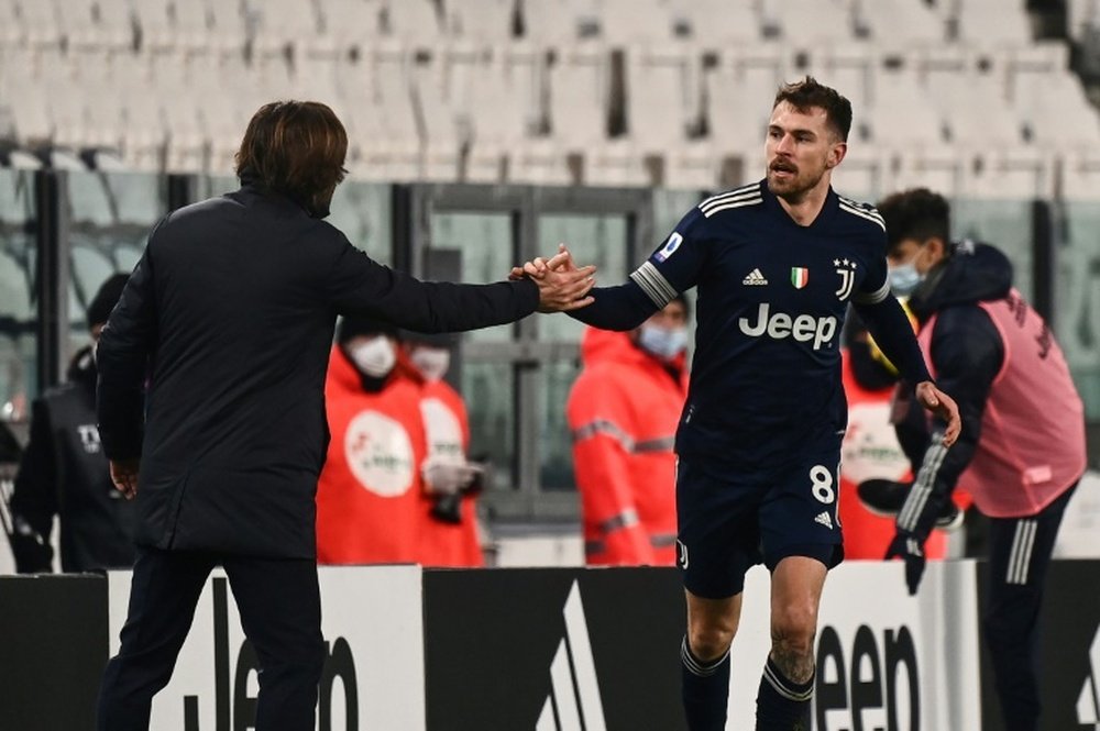 Ramsey is not happy with his role at Juventus. AFP