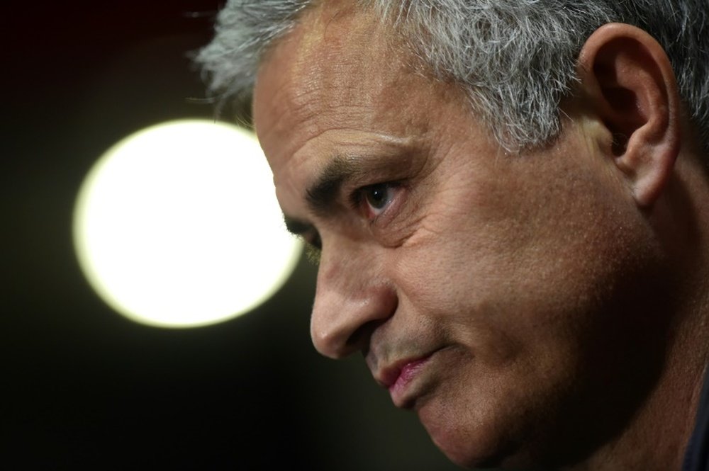 José Mourinho vivió una peculiar situación tras el United-Crystal Palace. AFP