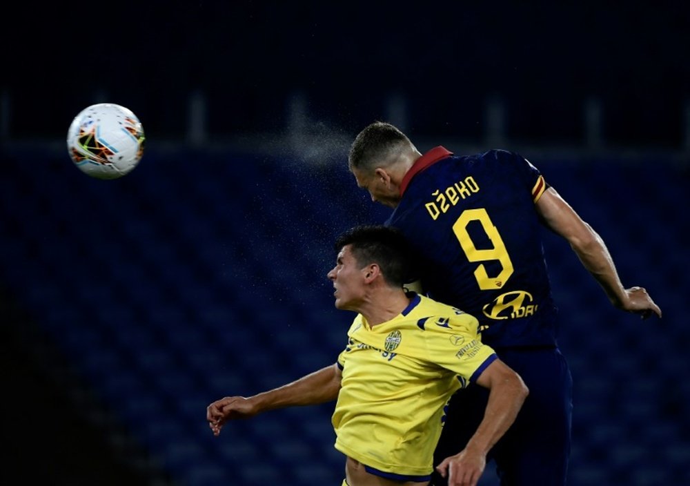 La Roma se impuso por 2-1 al Hellas Verona. AFP