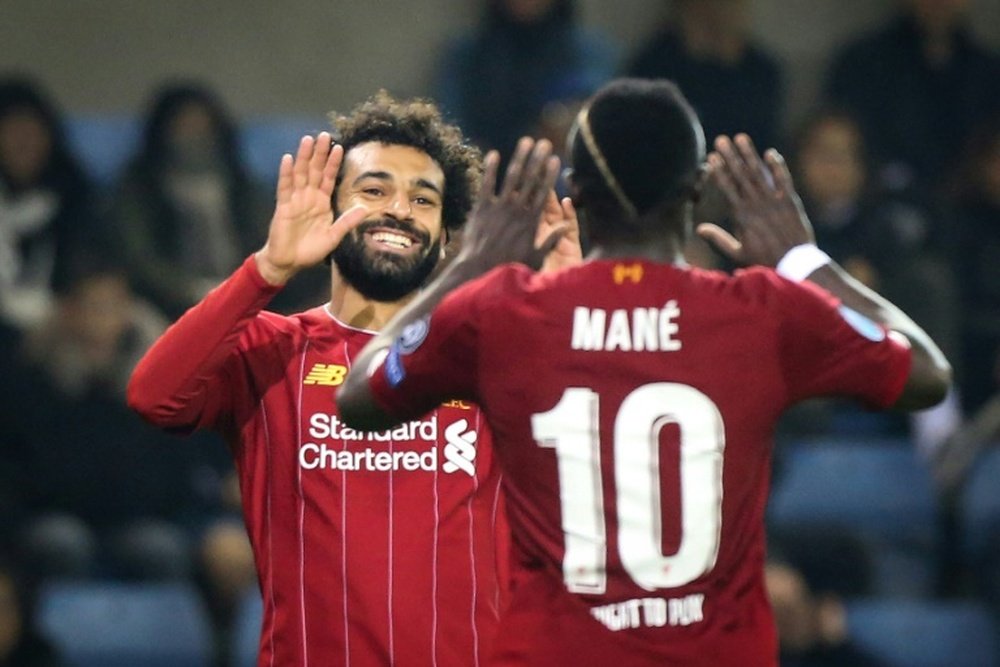Salah and Mané, Liverpool's best according to Klopp. AFP