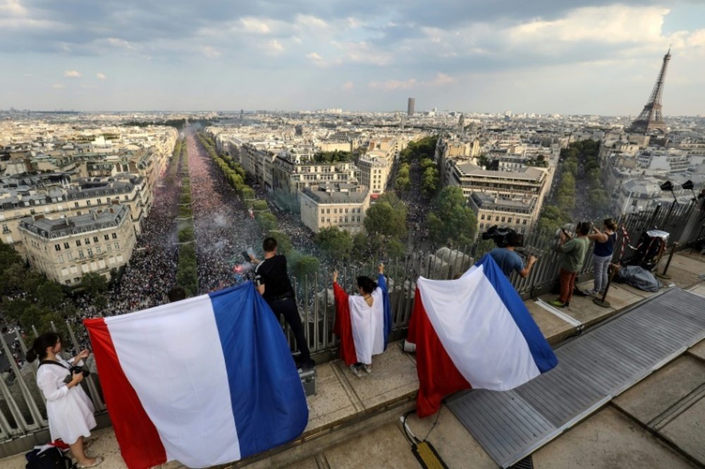 París fue el epicentro de las celebraciones por el triunfo. AFP