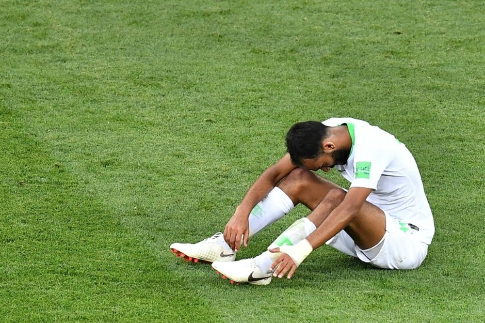 Saudi Arabia were eliminated by Uruguay. AFP