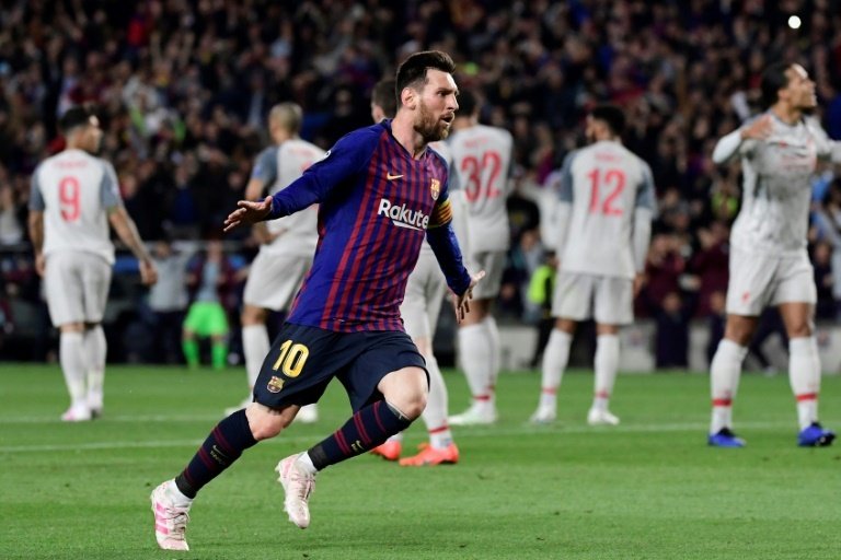 Messi is looking to score an illusive goal at Anfield. AFP