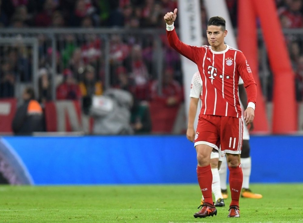 James Rodríguez está muy contento con su adaptación al Bayern. AFP