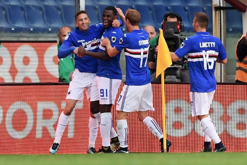 Sampdoria sprang a shock to beat Juve. AFP