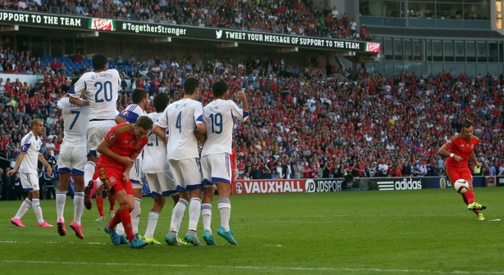 Gareth Bale is his country's free-kick taker. AFP
