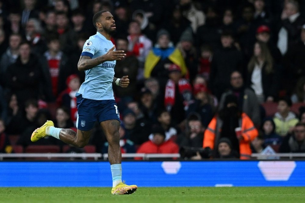 Ivan Toney victime de racisme après son but à Arsenal. AFP