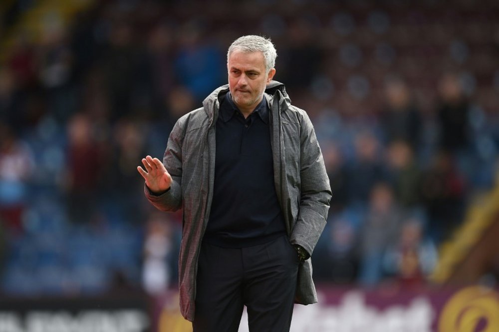 Manchester Uniteds manager Jose Mourinho waits for the start