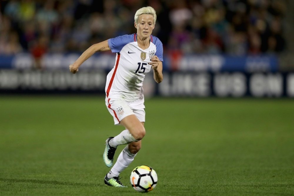 Rapinoe no cantará el himno como protesta a Trump. AFP