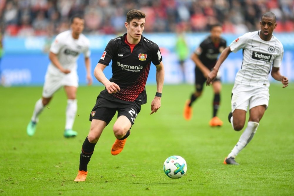 Kai Havertz es uno de los jóvenes talentos de la Bundesliga. AFP/Archivo