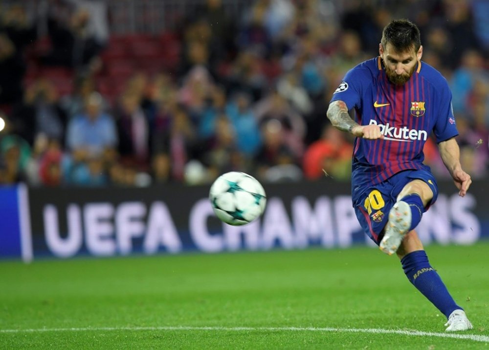 Messi a marqué son 100ème but. AFP