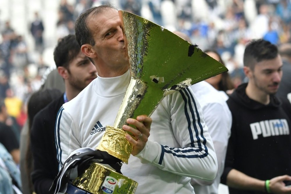 Juventus won their seventh consecutive Serie A trophy this season. AFP