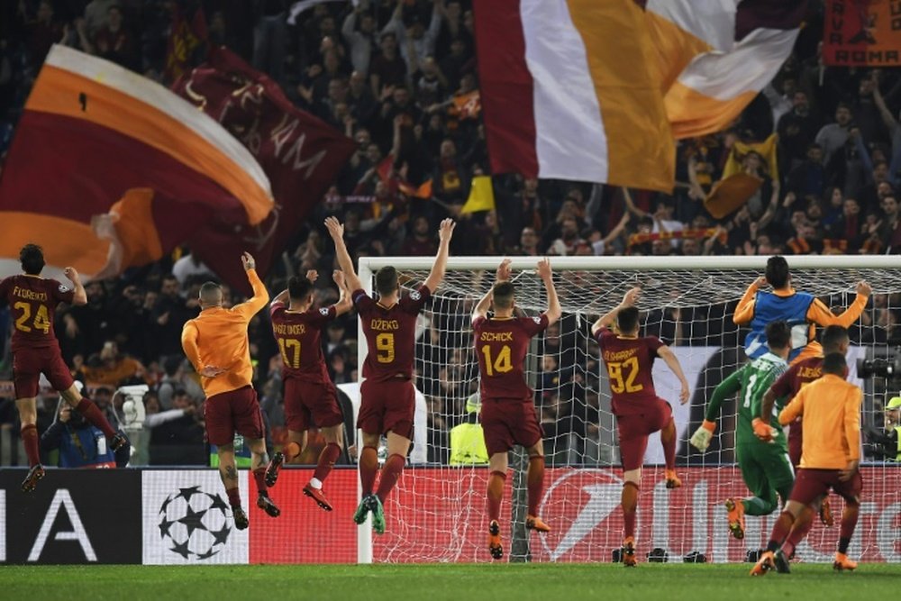 Barcelona suffered a shock exit to Roma. AFP